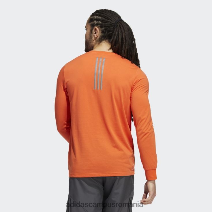 adidas campus romania Tricou portocaliu x-city cu mânecă lungă aeroready grafic pentru alergare în linie bărbați portocale J266N27294