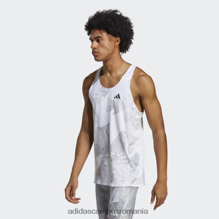 adidas campus romania alb adizero singlet adidas bărbați alb/gri liniuță J266N25151