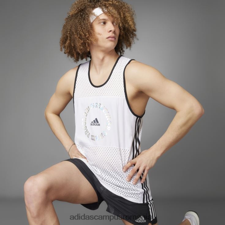 adidas campus romania break the norm tank top alb bărbați alb J266N214726