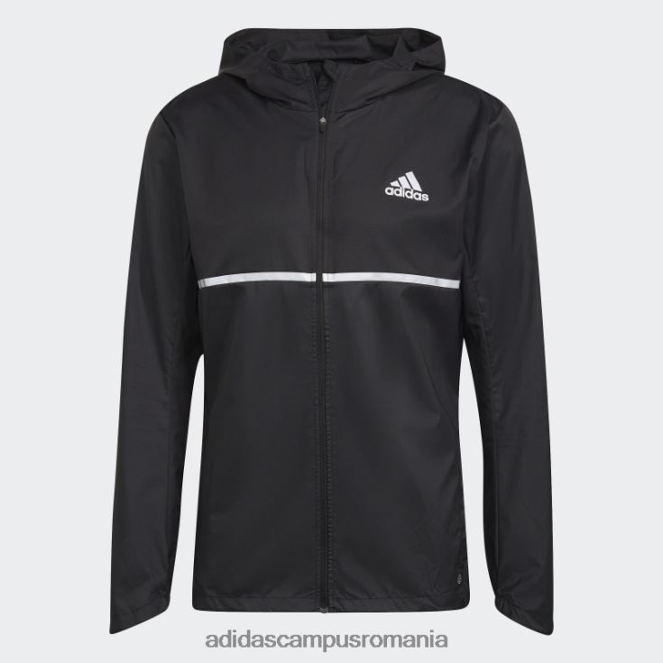 adidas campus romania deține jacheta de alergare neagră bărbați negru argintiu J266N21207