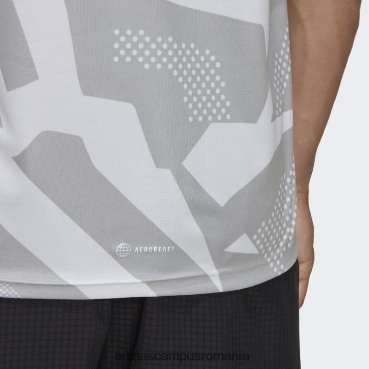 adidas campus romania deține tricou sezonier adidas gri bărbați gri/alb J266N2924