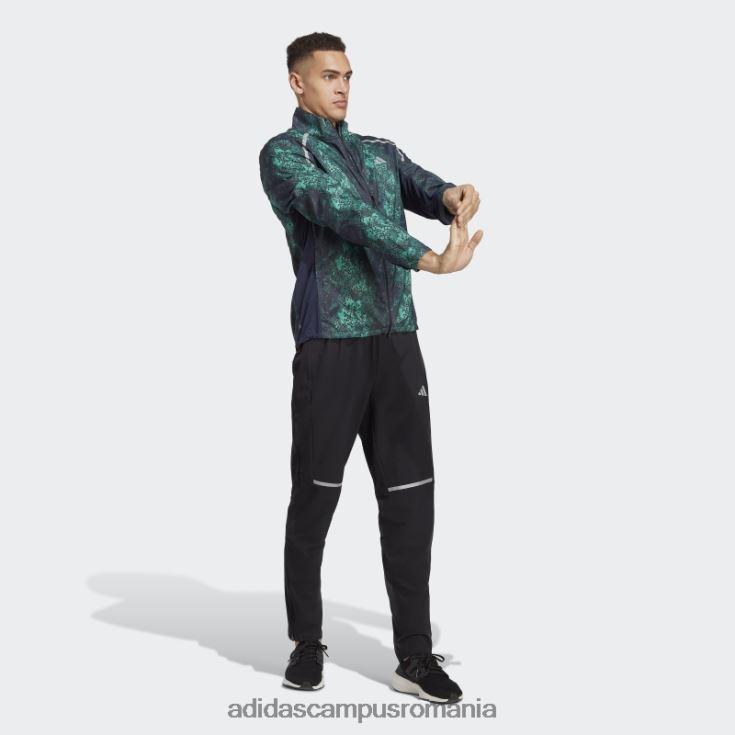 adidas campus romania jachetă neagră de maraton cu imprimeu peste tot bărbați negru/verde/verde curte/cerneală J266N25074