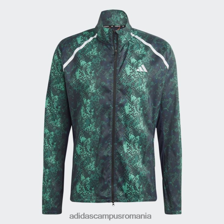 adidas campus romania jachetă neagră de maraton cu imprimeu peste tot bărbați negru/verde/verde curte/cerneală J266N25074