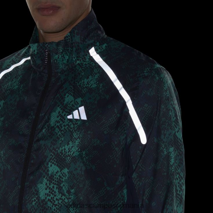 adidas campus romania jachetă neagră de maraton cu imprimeu peste tot bărbați negru/verde/verde curte/cerneală J266N25074