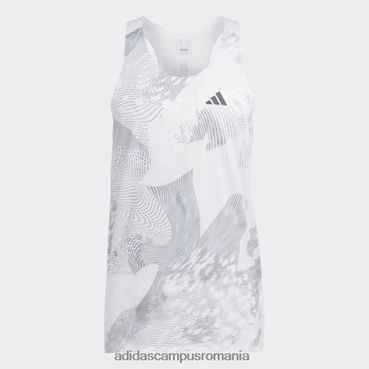 adidas campus romania maiou adizero alb adidas bărbați alb/gri liniuță J266N213158