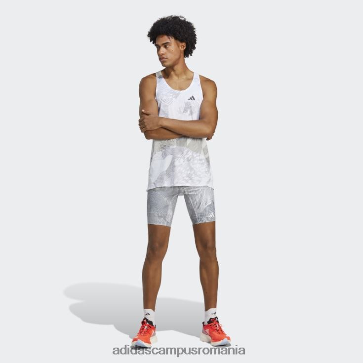 adidas campus romania maiou adizero alb adidas bărbați alb/gri liniuță J266N213158