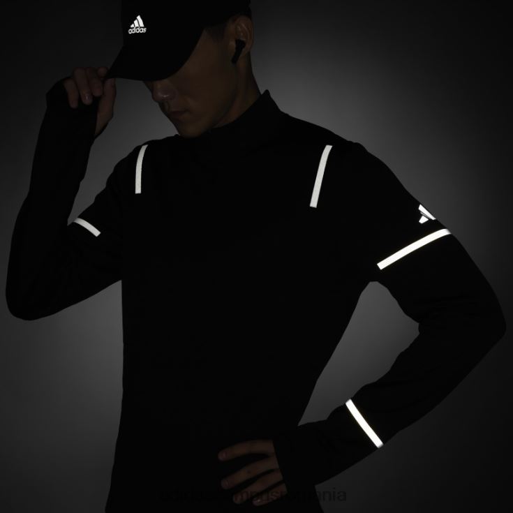adidas campus romania negru x-city reflect noaptea top cu mânecă lungă cu fermoar jumătate bărbați negru J266N213871