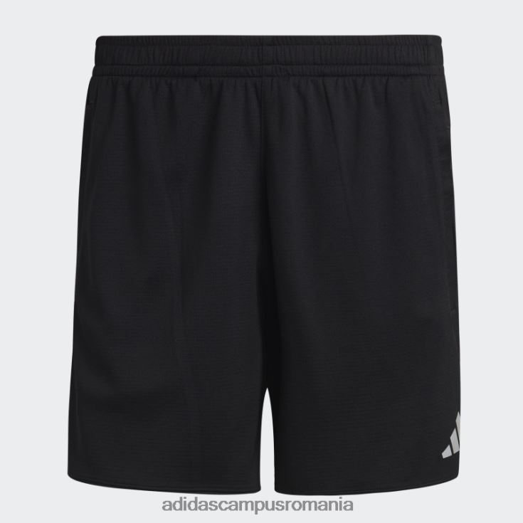adidas campus romania pantaloni scurți cu logo-ul cu 3 bare cu iconițe ale alergării negre bărbați negru J266N26388