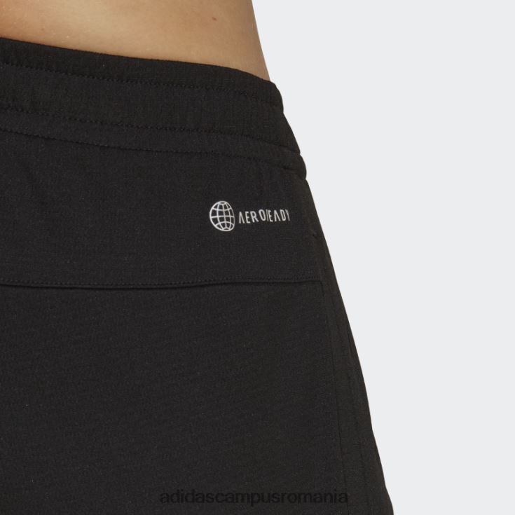 adidas campus romania pantaloni scurți cu logo-ul cu 3 bare cu iconițe ale alergării negre bărbați negru J266N26388