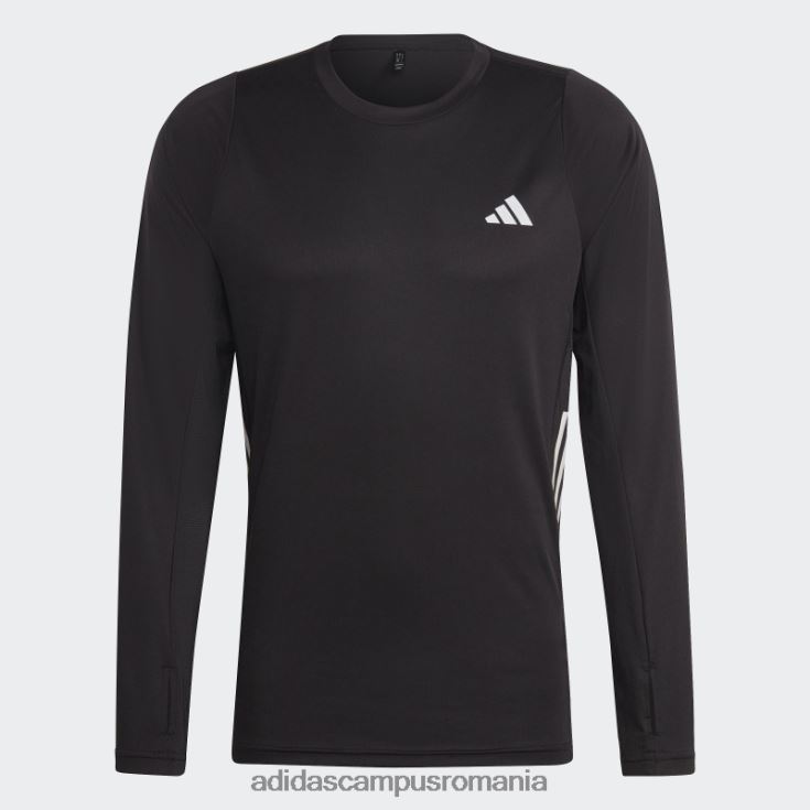 adidas campus romania top adidas cu mânecă lungă cu 3 dungi iconițe negre ale alergării bărbați negru J266N214079