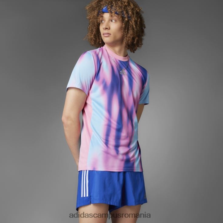 adidas campus romania tricou adidas break the norm albastru bărbați albastru/roz/liliac J266N214763