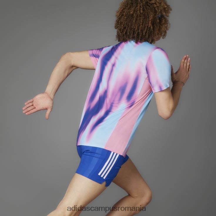 adidas campus romania tricou adidas break the norm albastru bărbați albastru/roz/liliac J266N214763