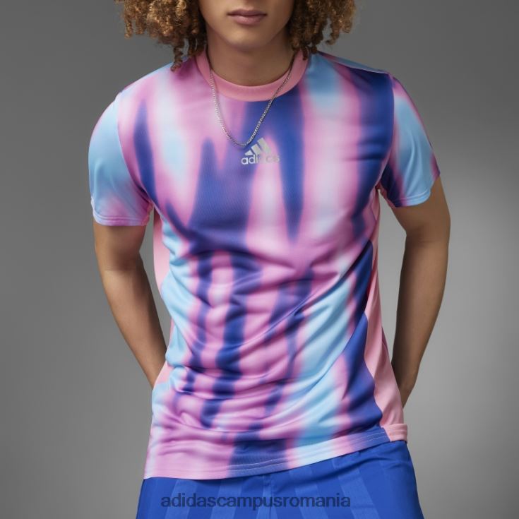 adidas campus romania tricou adidas break the norm albastru bărbați albastru/roz/liliac J266N214763