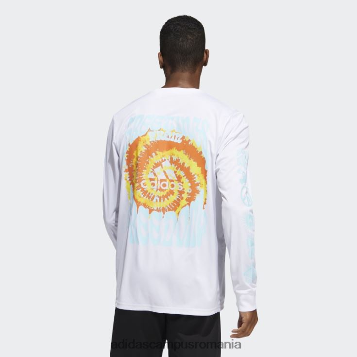 adidas campus romania tricou cu mânecă lungă grafică libertate de alergare alb adidas bărbați alb J266N214802