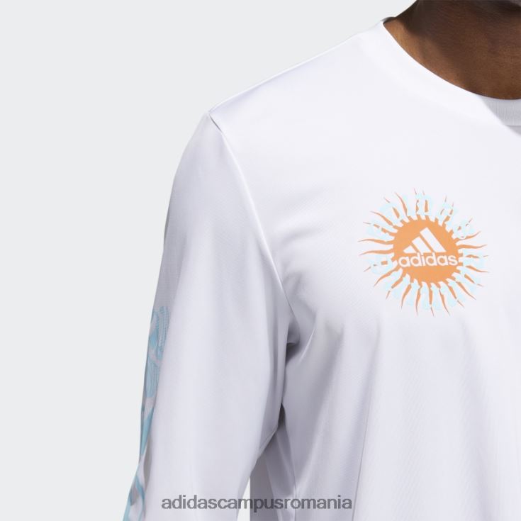 adidas campus romania tricou cu mânecă lungă grafică libertate de alergare alb adidas bărbați alb J266N214802