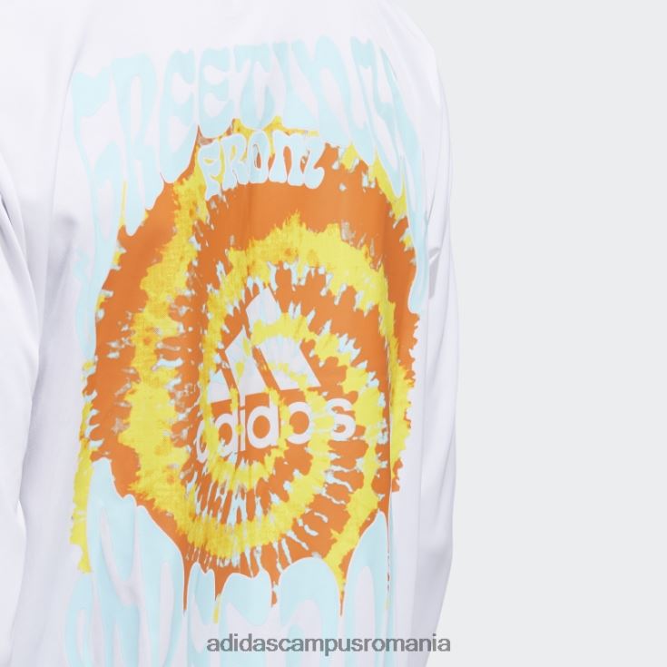 adidas campus romania tricou cu mânecă lungă grafică libertate de alergare alb adidas bărbați alb J266N214802