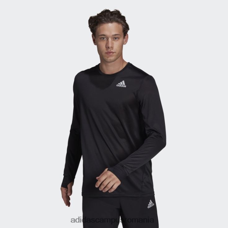adidas campus romania tricou cu mânecă lungă, negru adidas bărbați negru argintiu J266N25244