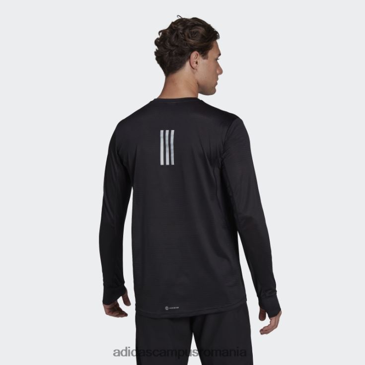 adidas campus romania tricou cu mânecă lungă, negru adidas bărbați negru argintiu J266N25244