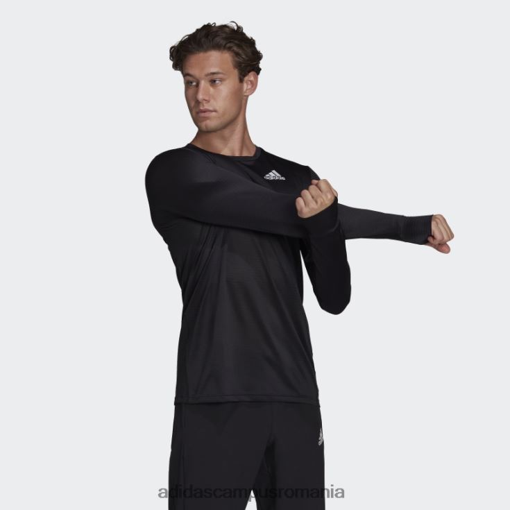 adidas campus romania tricou cu mânecă lungă, negru adidas bărbați negru argintiu J266N25244