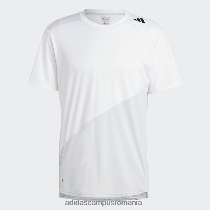 adidas campus romania tricou de alergare alb făcut pentru a fi refăcut bărbați alb/gri liniuță J266N214171