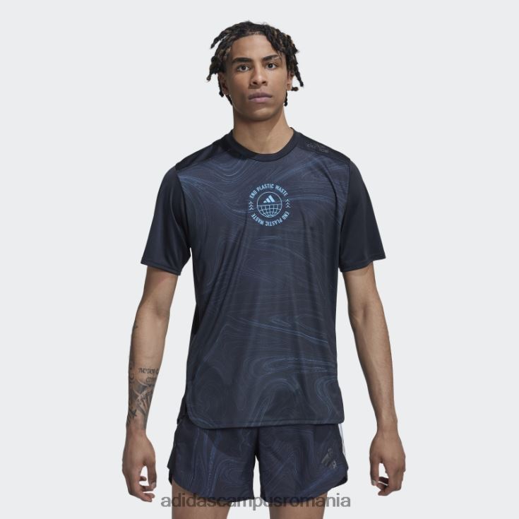 adidas campus romania tricou negru conceput pentru alergarea pentru oceane bărbați negru/albastru J266N214641