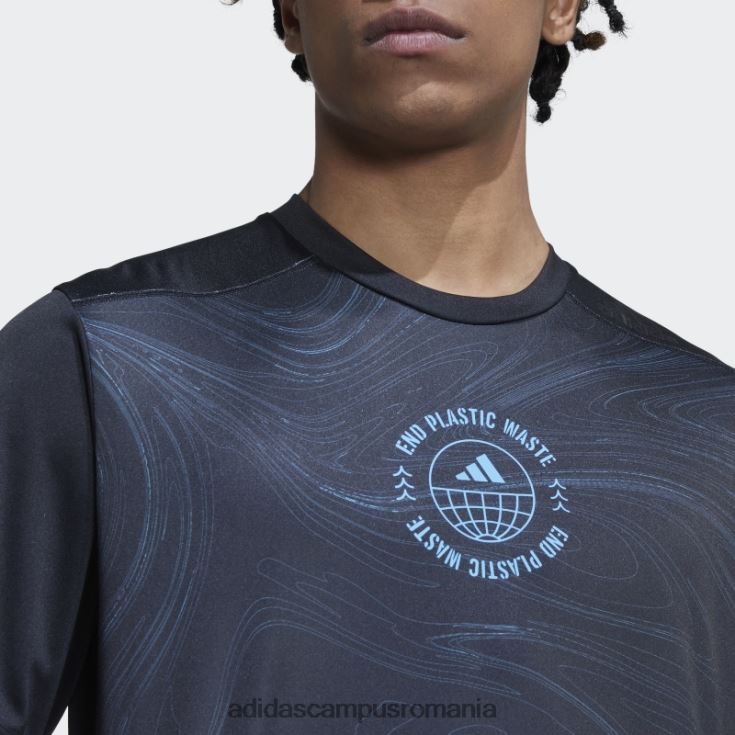 adidas campus romania tricou negru conceput pentru alergarea pentru oceane bărbați negru/albastru J266N214641