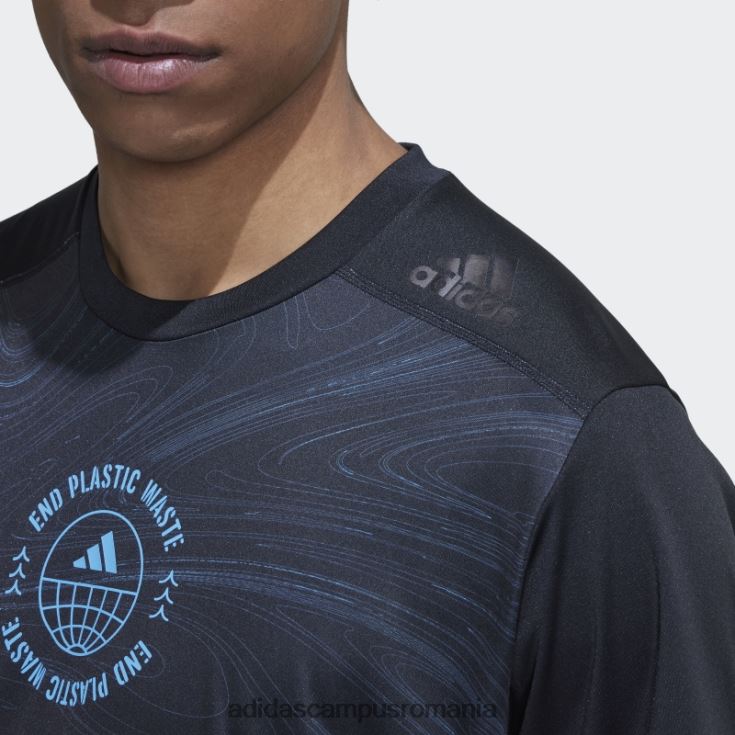 adidas campus romania tricou negru conceput pentru alergarea pentru oceane bărbați negru/albastru J266N214641
