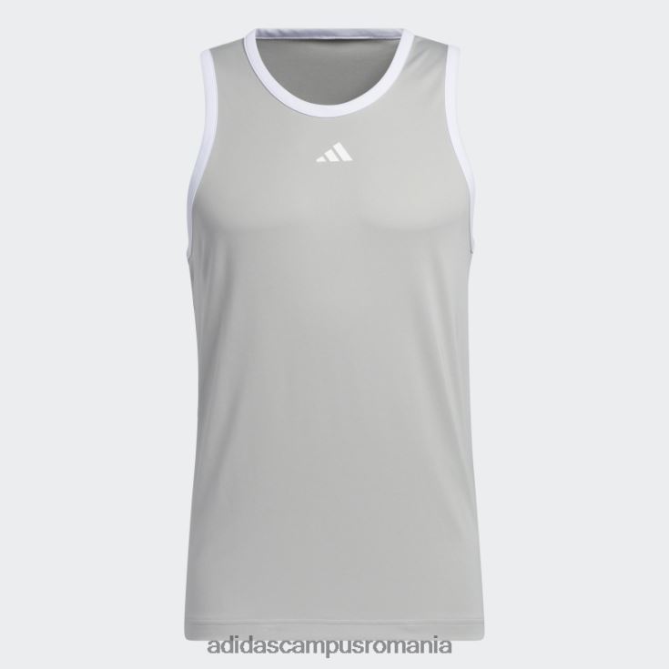 adidas campus romania baschet maiou cu 3 dungi gri metalizat bărbați metal gri/alb J266N25128