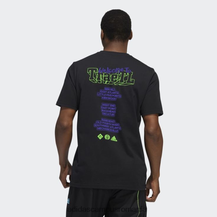 adidas campus romania black trae graphic tee fashion bărbați negru J266N21570