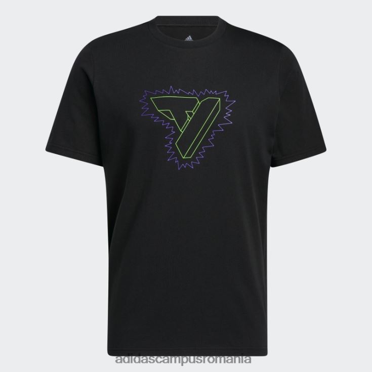 adidas campus romania black trae graphic tee fashion bărbați negru J266N21570