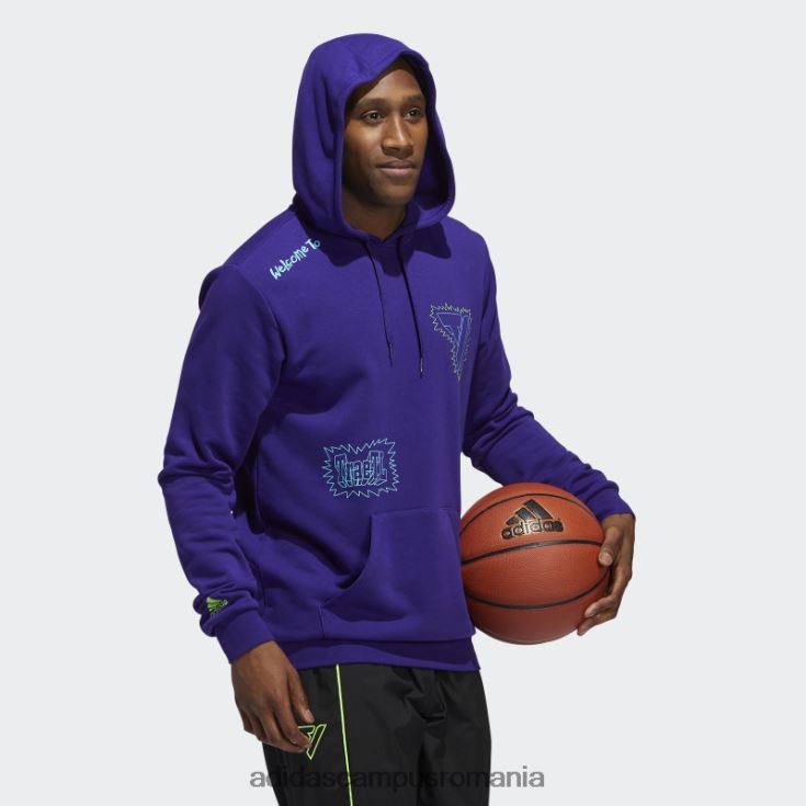 adidas campus romania hanorac trae violet bărbați Violet J266N27339