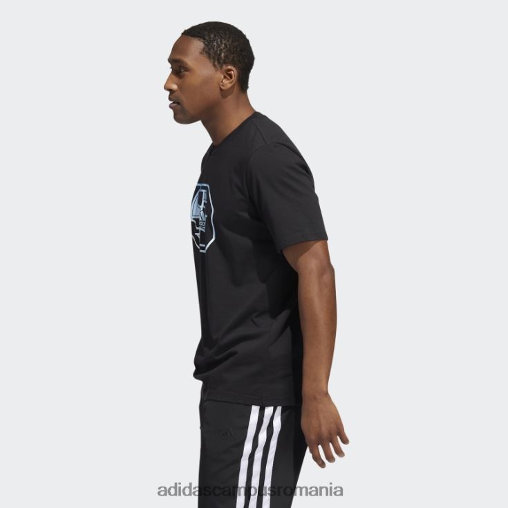 adidas campus romania insignă cercurilor la nivel mondial de tricou grafic sport negru bărbați negru J266N215266