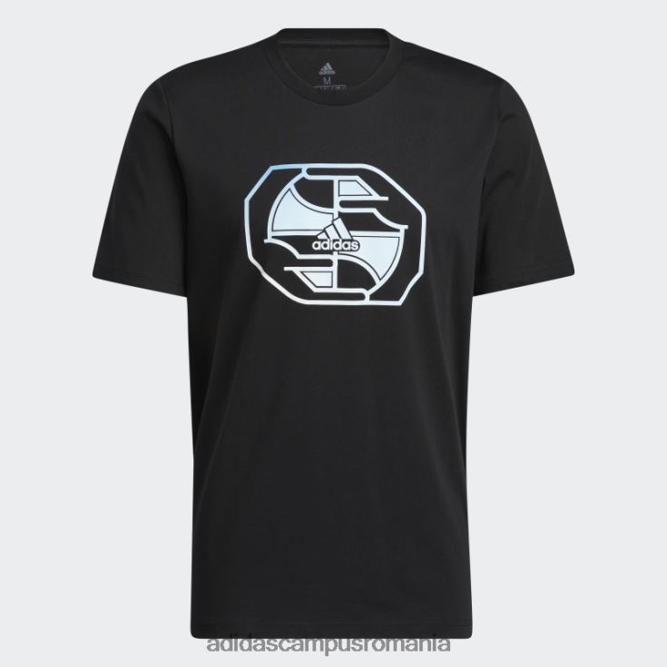 adidas campus romania insignă cercurilor la nivel mondial de tricou grafic sport negru bărbați negru J266N215266