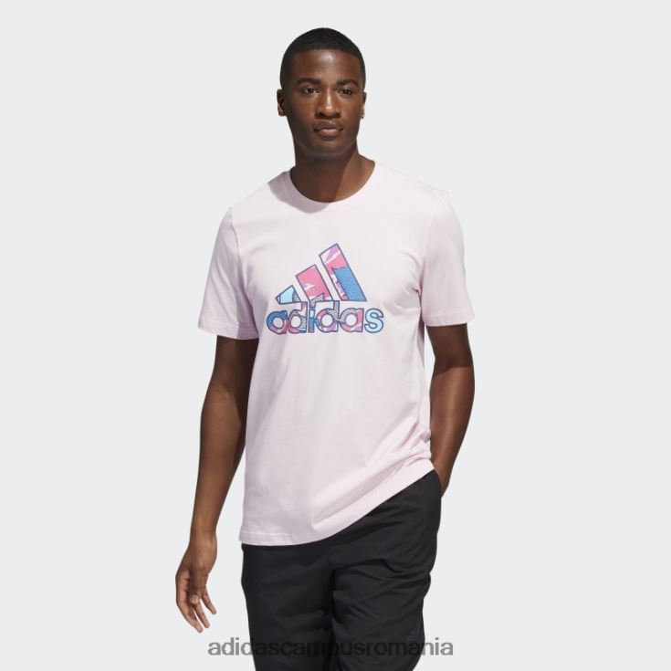 adidas campus romania insigna botg de tricou grafic sport roz adidas bărbați roz J266N24926