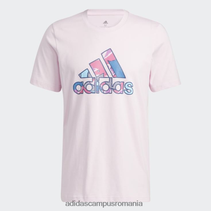 adidas campus romania insigna botg de tricou grafic sport roz adidas bărbați roz J266N24926