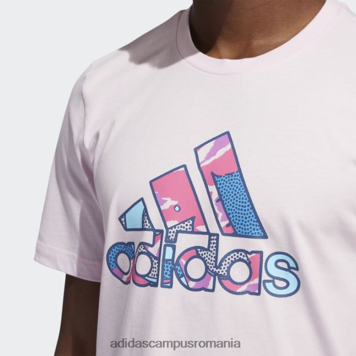 adidas campus romania insigna botg de tricou grafic sport roz adidas bărbați roz J266N24926