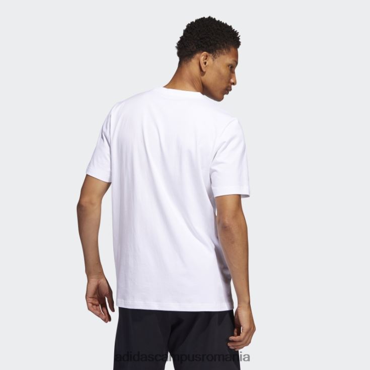 adidas campus romania insigna universală albă a tricouului sport adidas bărbați alb J266N25571