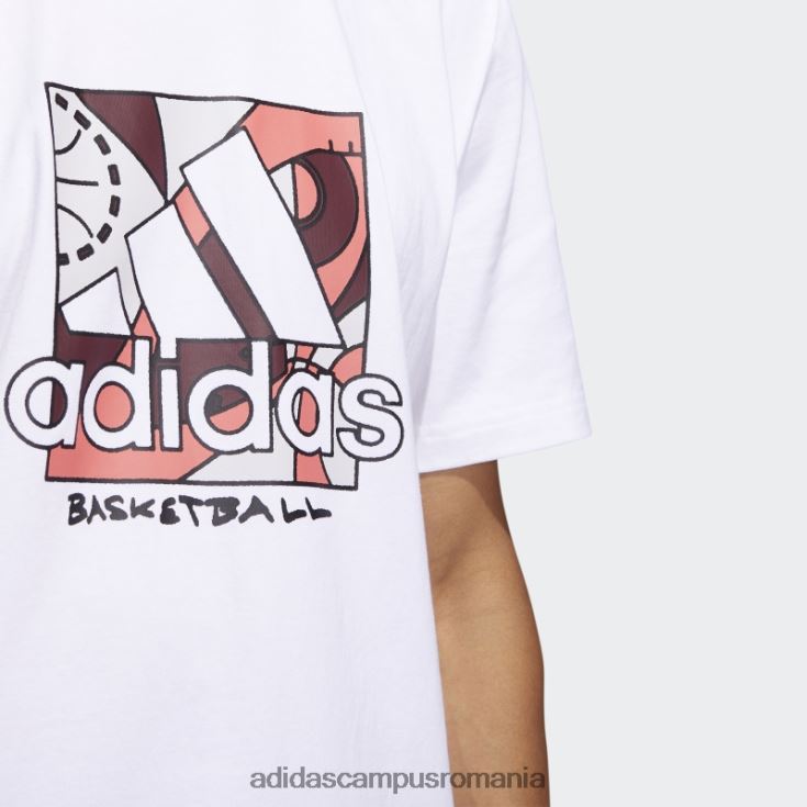 adidas campus romania insigna universală albă a tricouului sport adidas bărbați alb J266N25571