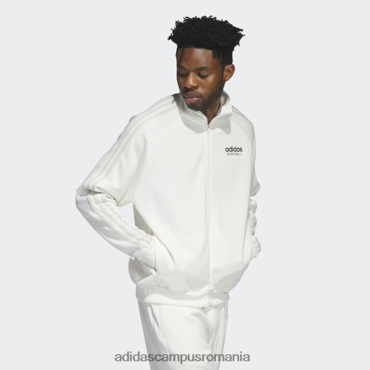 adidas campus romania jachetă baschet select albă bărbați alb J266N25920