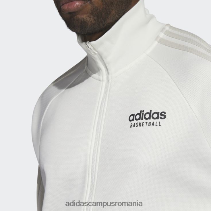 adidas campus romania jachetă baschet select albă bărbați alb J266N25920