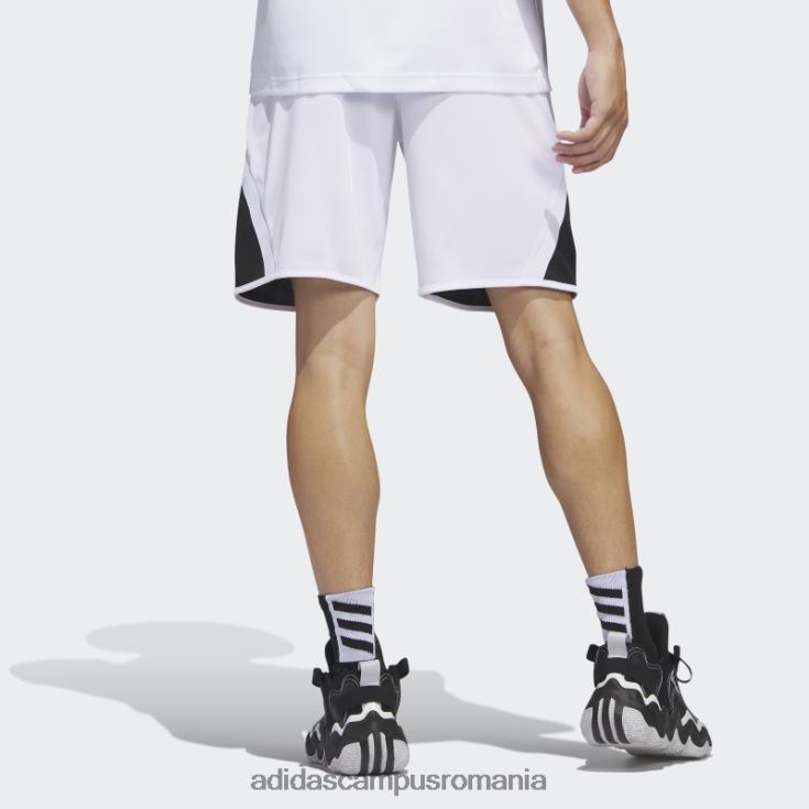 adidas campus romania pantaloni scurți albi de modă pro bloc bărbați alb negru J266N21417