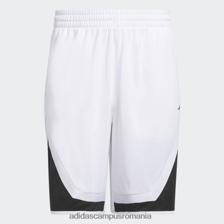 adidas campus romania pantaloni scurți albi de modă pro bloc bărbați alb negru J266N21417
