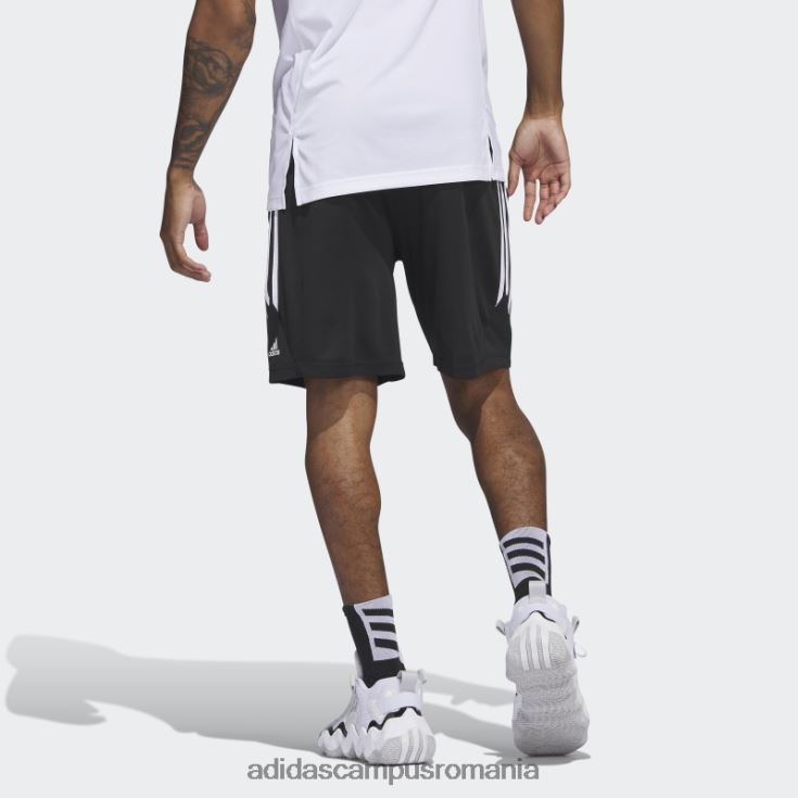 adidas campus romania pantaloni scurți de baschet cu 3 dungi black legends bărbați alb negru J266N25458