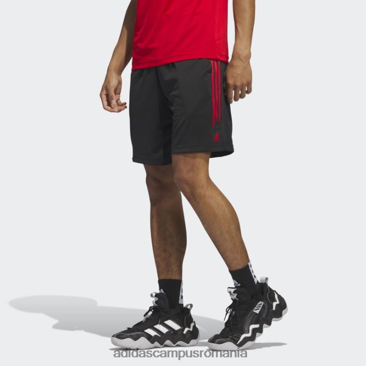 adidas campus romania pantaloni scurți de baschet legends cu 3 dungi negru adidas bărbați negru/stacojiu J266N25586