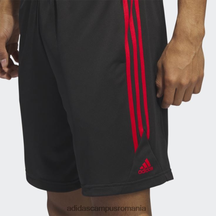 adidas campus romania pantaloni scurți de baschet legends cu 3 dungi negru adidas bărbați negru/stacojiu J266N25586