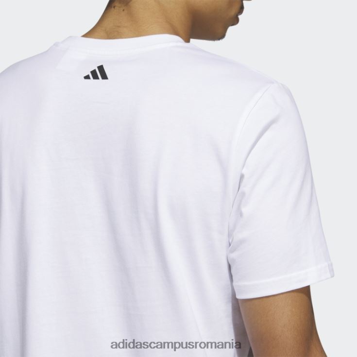 adidas campus romania tricou de baschet cu mânecă scurtă, alb, alb bărbați alb J266N25803