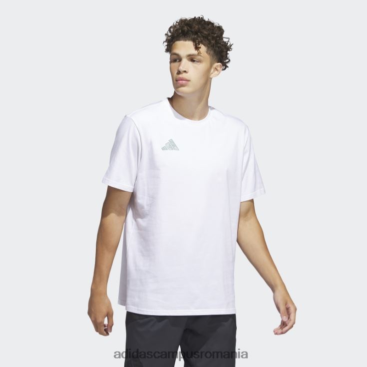 adidas campus romania tricou grafic alb pentru baschet Hoops City bărbați alb J266N25026