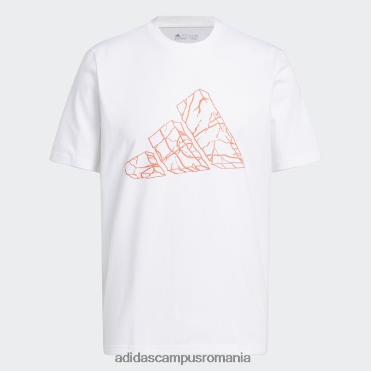 adidas campus romania tricou grafic alb pentru baschet rock, adidas bărbați alb J266N24965