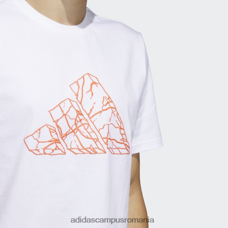adidas campus romania tricou grafic alb pentru baschet rock, adidas bărbați alb J266N24965