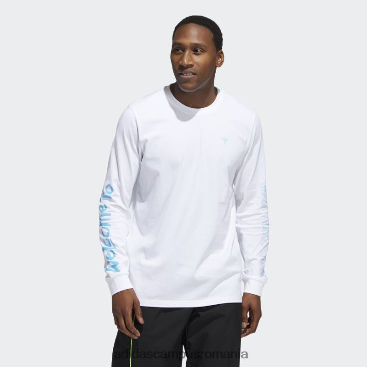 adidas campus romania tricou grafic alb trae bărbați alb J266N21600